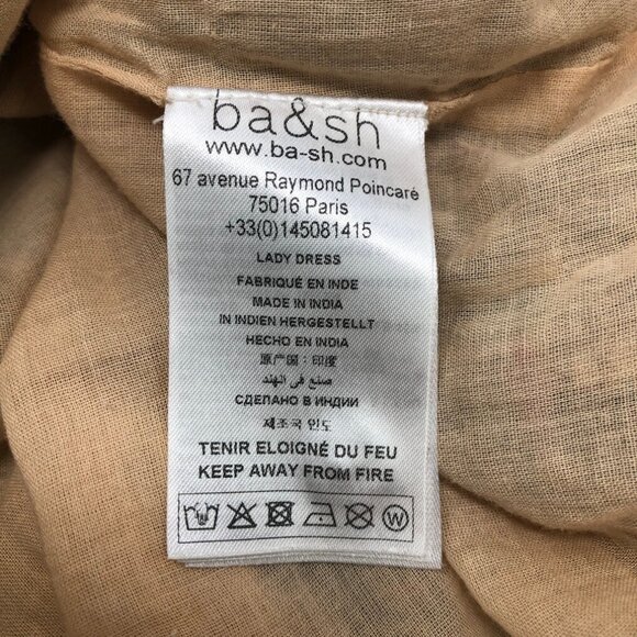 ba&sh Jasmine Botanical Print Shirt Dress Size XS Cotton Blend - Picture 7 of 8